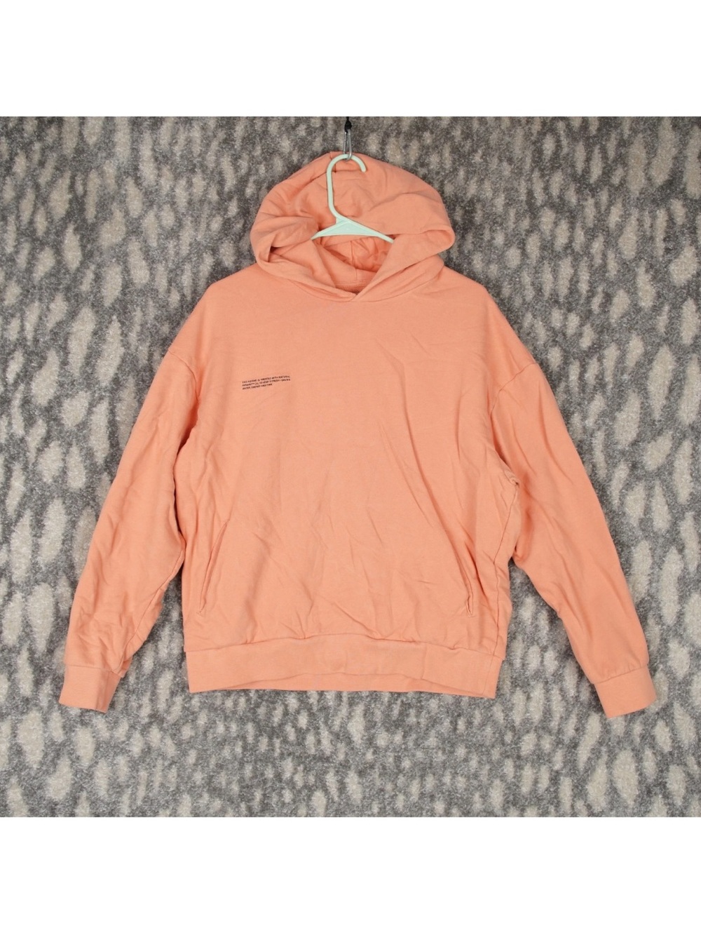 Pangaia Pullover Hoodie Sweatshirt Mens M Orange Organic Recycled Cotton Comfy